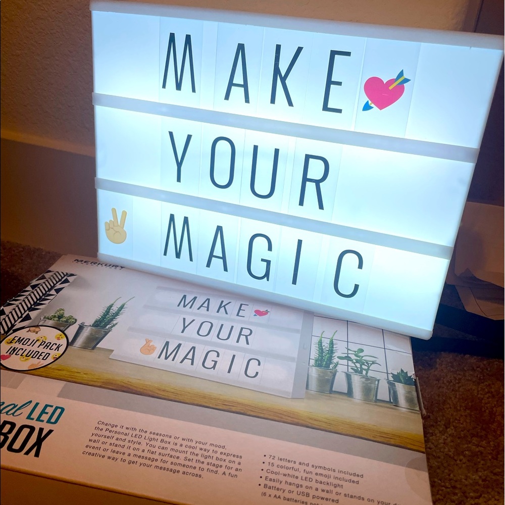 Personalized LED letter box light up